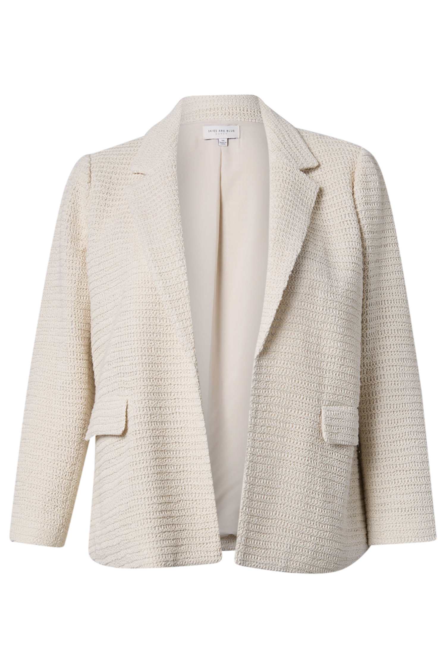 Long Sleeve Crochet Blazer