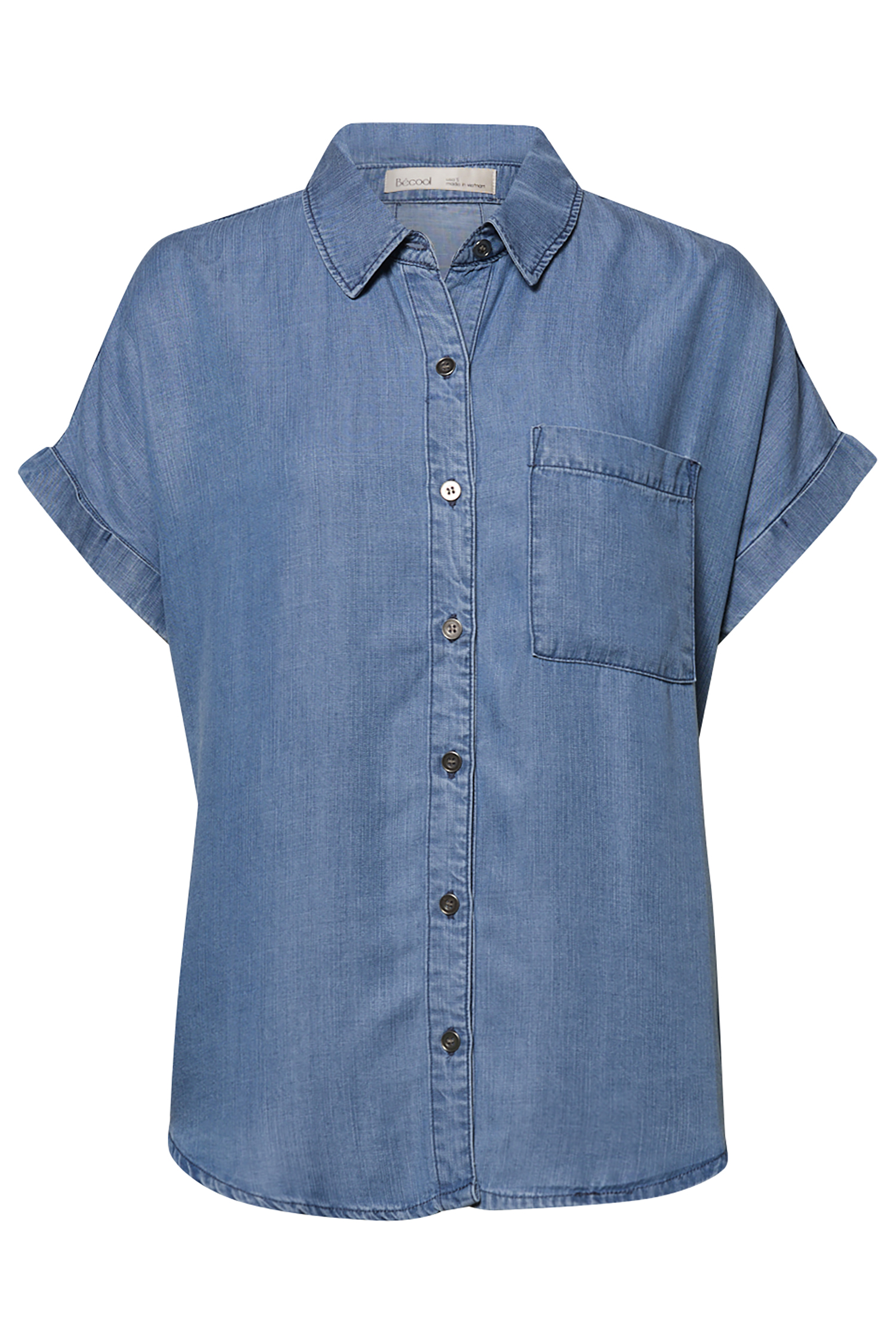 Short Sleeve Denim Button Up