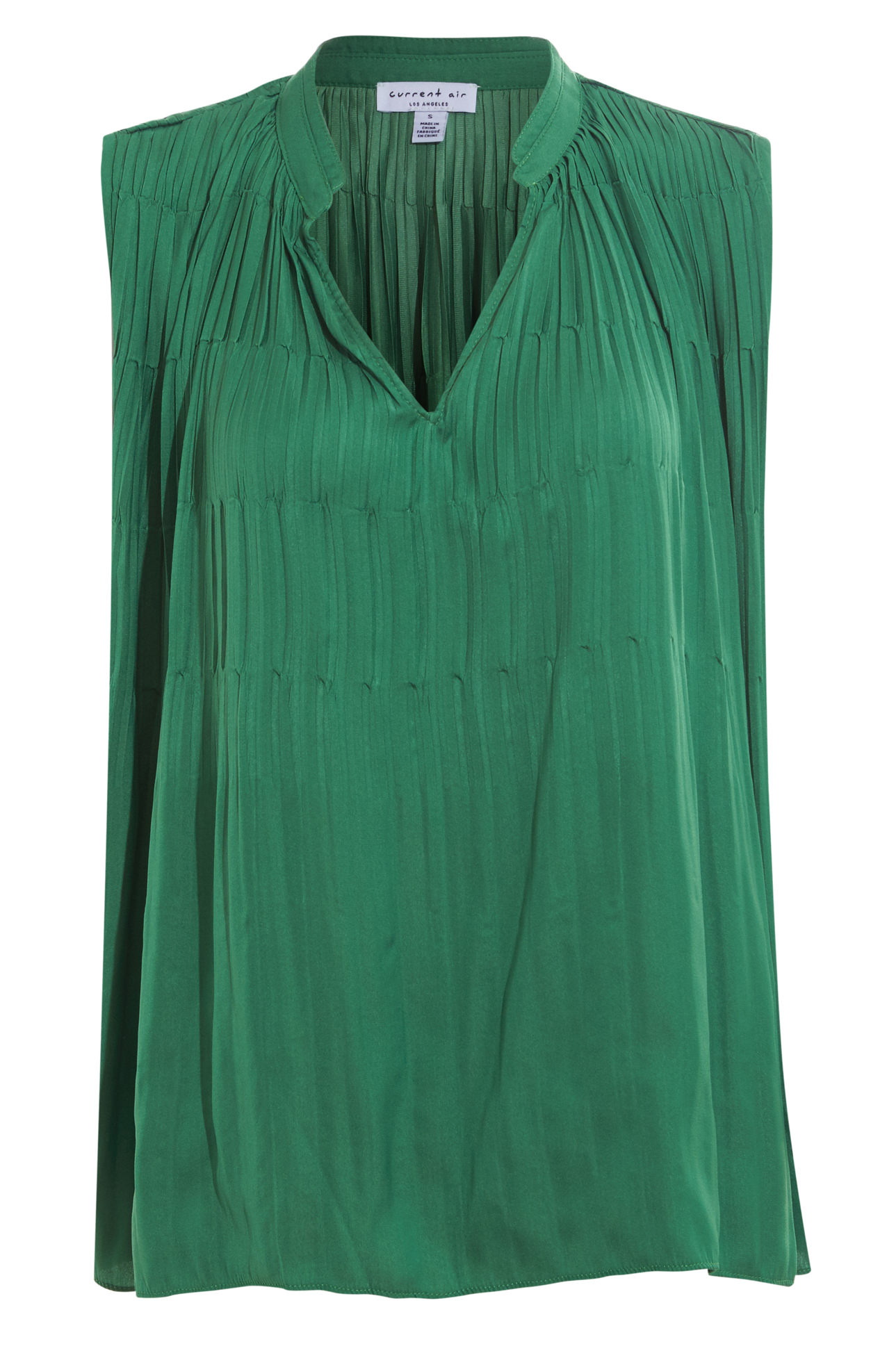 Split Neck Pleated Top