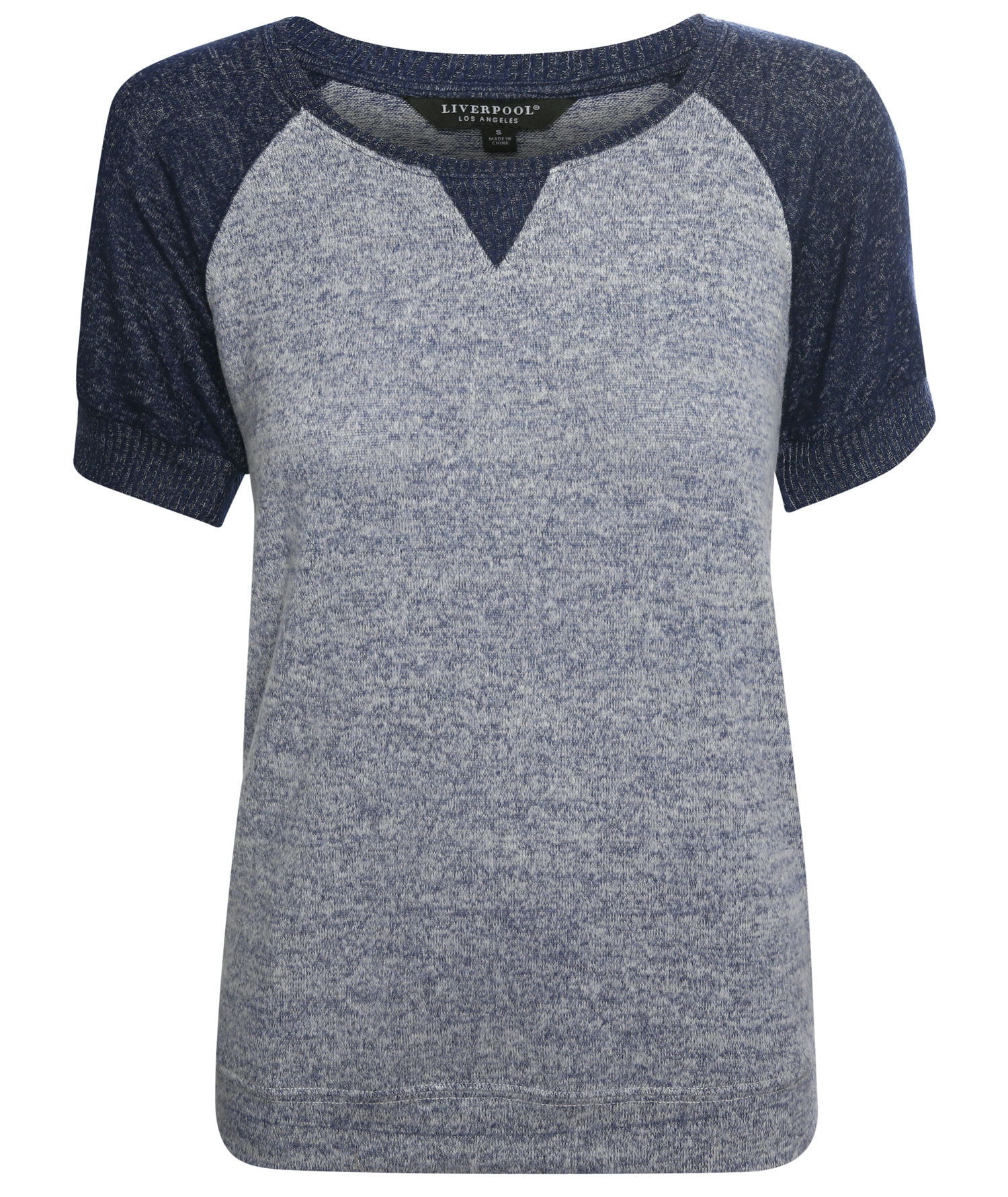 Liverpool Short Sleeve Raglan Knit Top