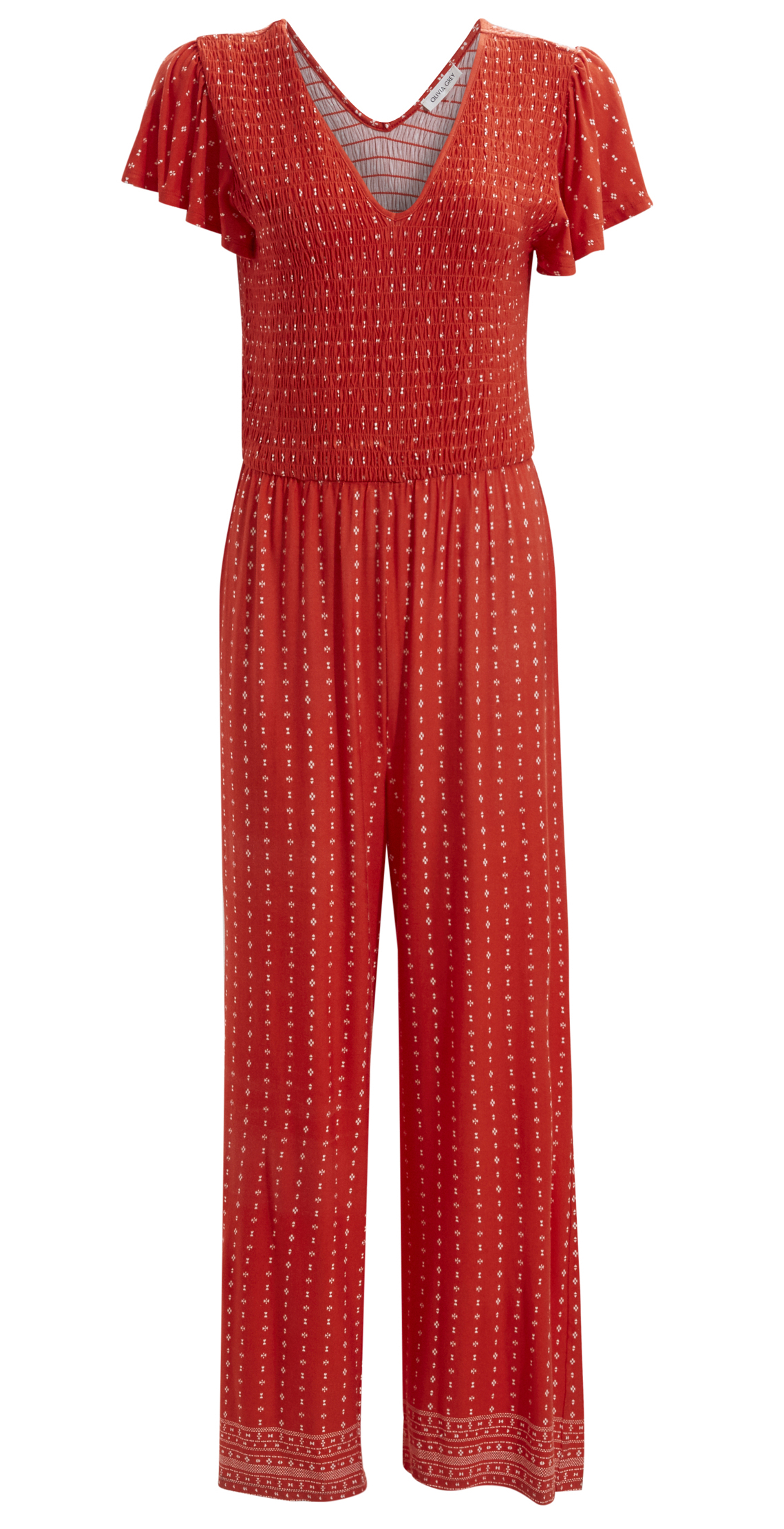 Smocked Bodice Jumpsuit