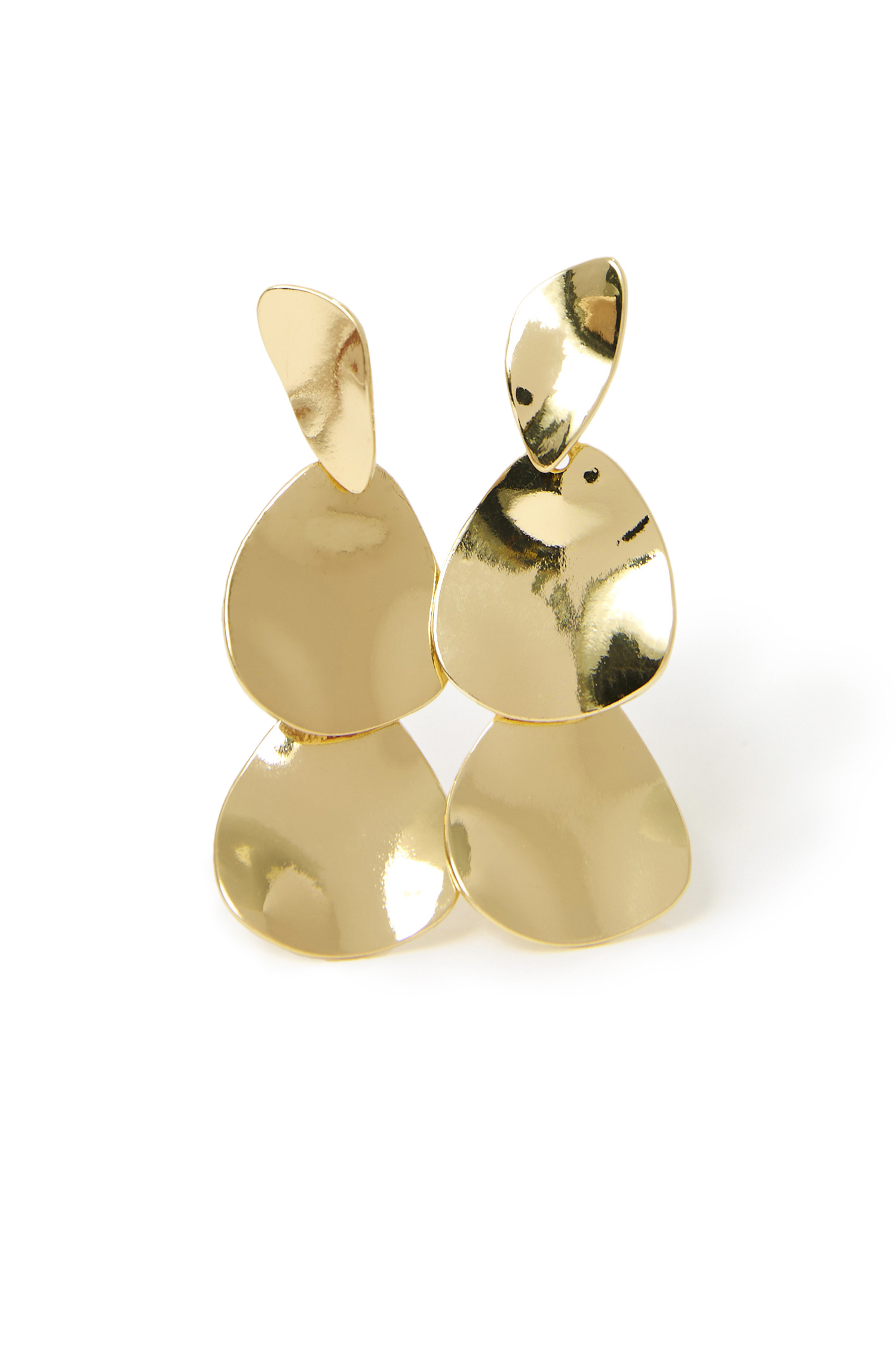 Tiered Pressed Drop Earrings