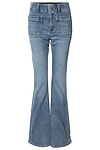 Flying Monkey High Rise Double Button Flare Jean