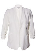 Ruched Sleeve Blazer