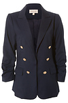3/4 Shirred Sleeve Blazer