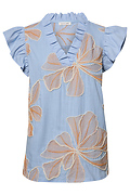 Ruffle V-Neck Blouse