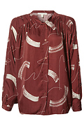 Stroke Print Satin Shirt