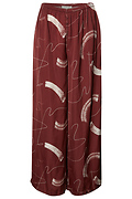 Stroke Print Satin Pants